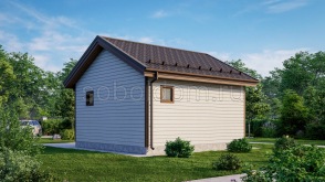 Баня из сухого бруса Б-3, 6x6 м.