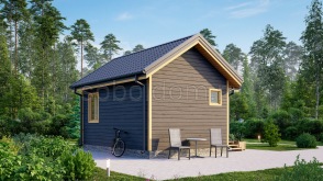 Баня из сухого бруса Б-8, 6x6 м.