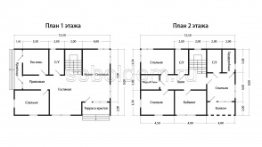 Каркасный дом К-232, 9х12 м.