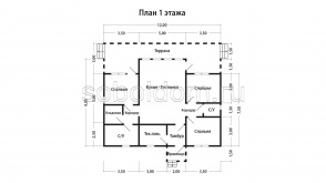 Каркасный дом К-247, 9х12 м.