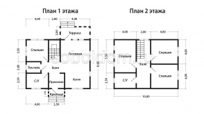 Каркасный дом К-233, 8х10 м.