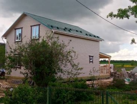 Фото готовых работ - Дом из профилированного бруса 7х8 м + терраса 2,5х7 м