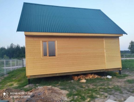 Фото готовых работ - Каркасный дом 6х7,5 м., и каркасная баня 6х3 м.