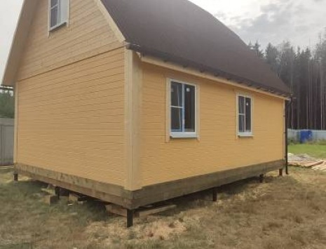 Фото готовых работ - Дом из профилированного бруса камерной сушки 6×8 с мансардой (Д-142)