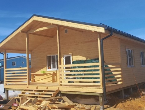 Фото готовых работ - Каркасный дом 6х8 м. + терраса 2,5х8 м.