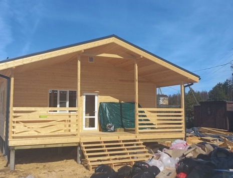 Фото готовых работ - Каркасный дом 6х8 м. + терраса 2,5х8 м.