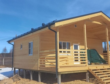 Фото готовых работ - Каркасный дом 6х8 м. + терраса 2,5х8 м.