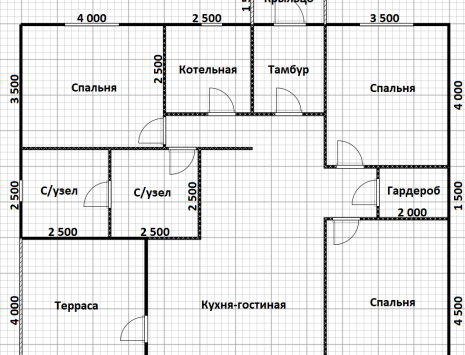 Фото готовых работ - Каркасный дом 10х12 м. (Проект К-191)