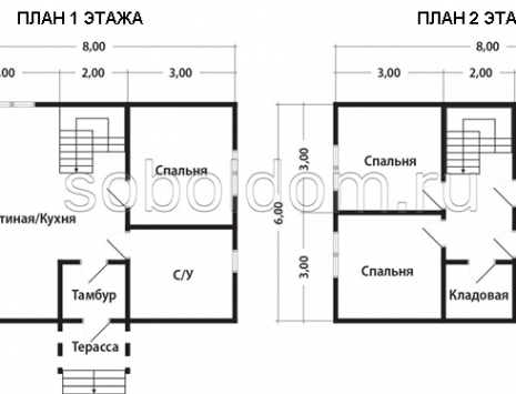 Фото готовых работ - Каркасный дом 6х8 м. (Проект К-177)
