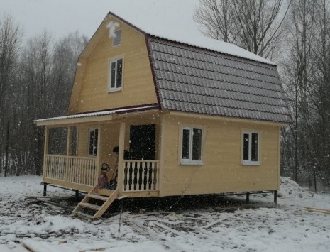 Фото готовых работ - Каркасно-щитовой дом 6х7,5 м. (К-2)