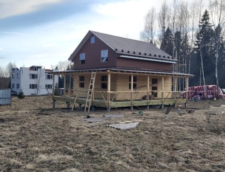 Фото готовых работ - Дом 10.5х9.0 м. из проф. бруса камерной сушки