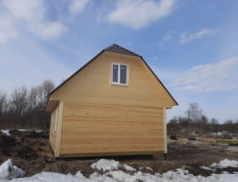 Фото готовых работ - Дом из проф. бруса камерной сушки 6×8 м. с мансардой (Д-142)