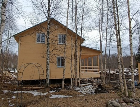Фото готовых работ - Каркасный дом 7х8 м + терраса 2,5х8 м.
