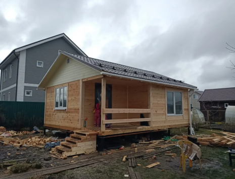 Фото готовых работ - Дом из профилированного бруса 6х7 м.