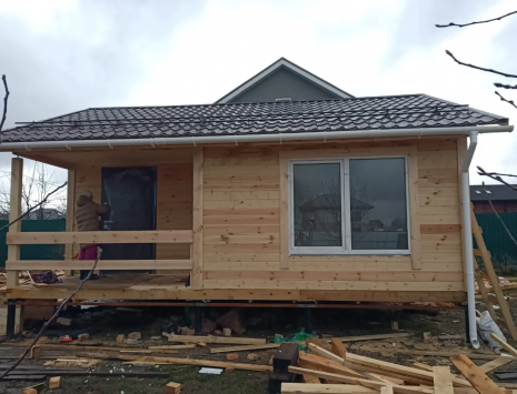 Фото готовых работ - Дом из профилированного бруса 6х7 м.
