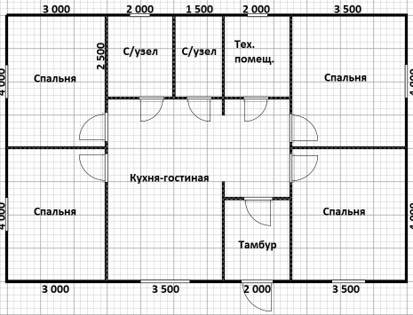 Фото готовых работ - Каркасный дом 8х12 м.