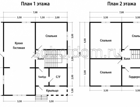 Фото готовых работ - Каркасный дом 7х8 м + терраса 2,5х8 м.