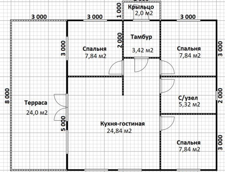 Фото готовых работ - Каркасный дом 11х8 м.