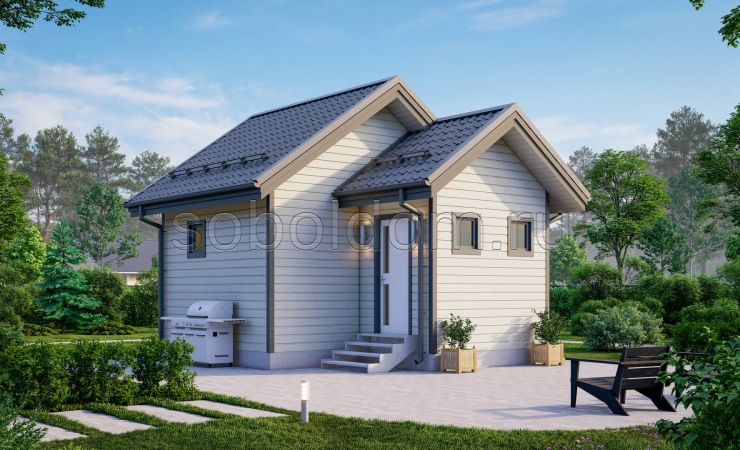 Каркасная баня К-23, 6x5 м.