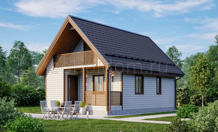 Каркасная баня К-29, 9x6 м.