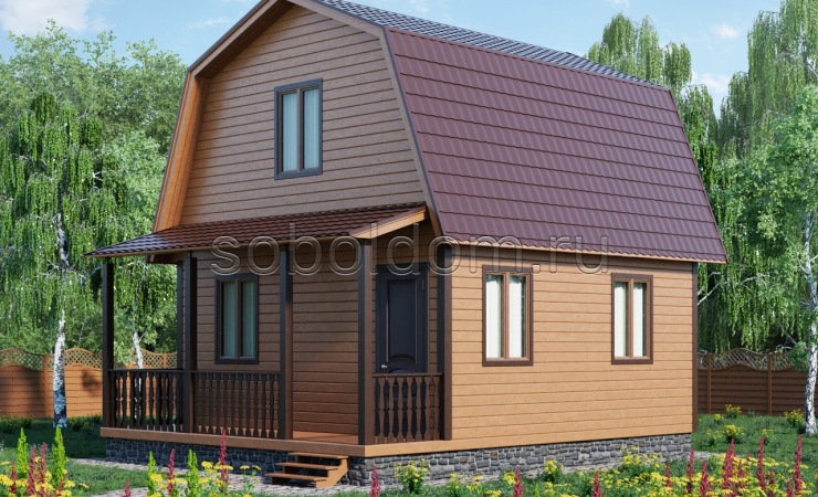 Каркасный дом К-2, 6x7,5 м.