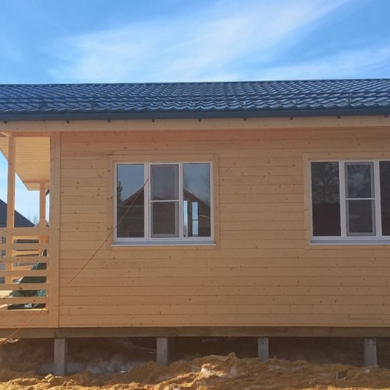 Фото готовых работ - Каркасный дом 6х8 м. + терраса 2,5х8 м.