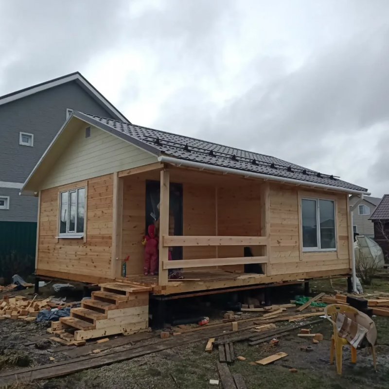 Фото готовых работ - Дом из профилированного бруса 6х7 м.